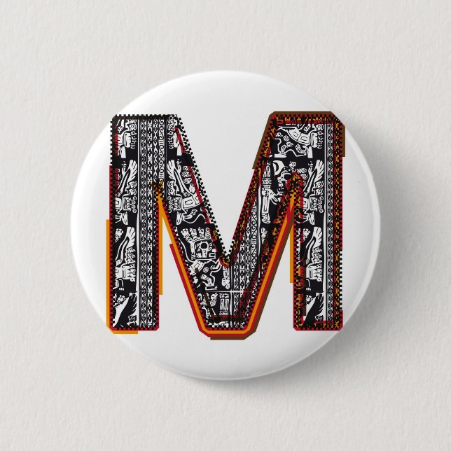 Inka ` s Schriftart, Buchstabe M Button (Vorderseite)