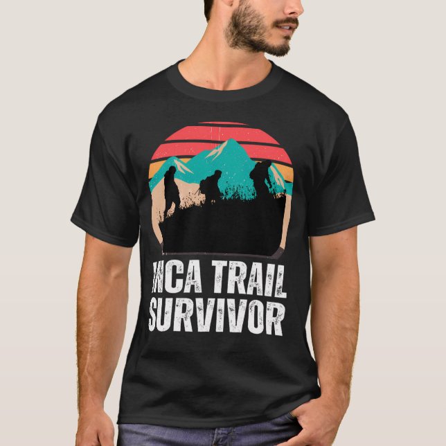 Inka Trail Survivor Peruanische Berge T-Shirt (Vorderseite)