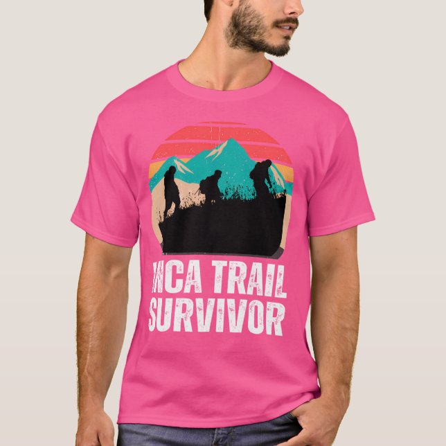 Inka Trail Survivor Peruanische Berge T-Shirt (Vorderseite)
