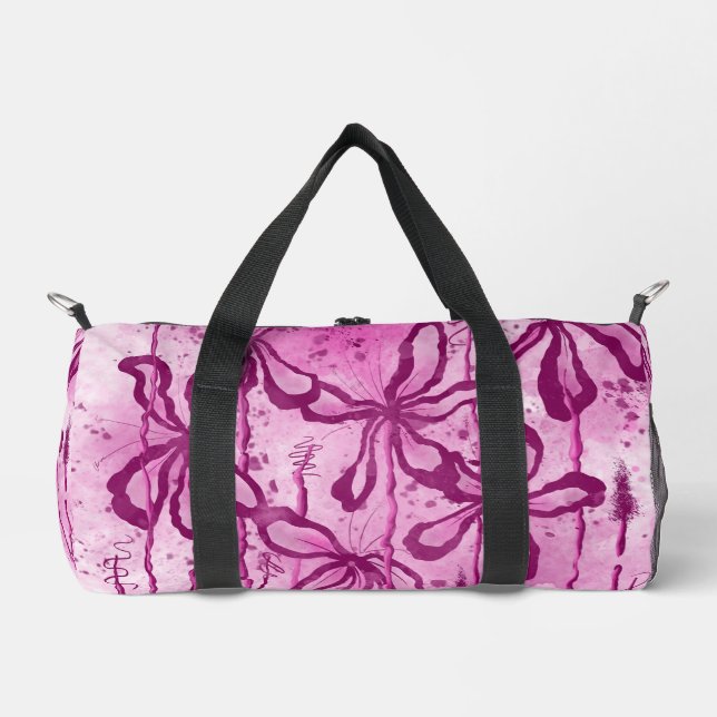 Inkalte Lilien - rosa Duffle Bag (Vorderseite)
