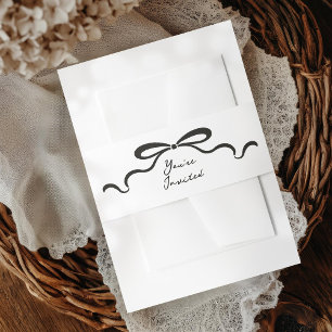 Inkalte Ribbons und Bow Einladungsbanderole