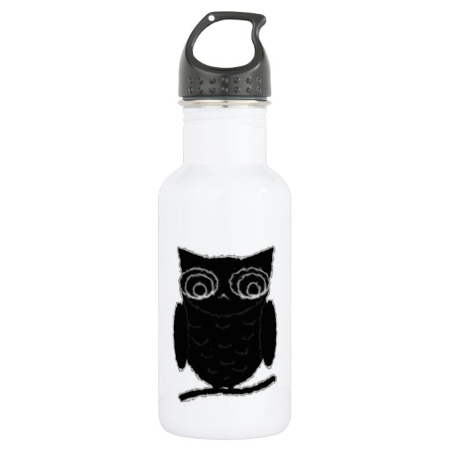 Inkblot Owl Edelstahlflasche (Vorderseite)