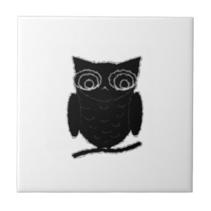 Inkblot Owl Fliese