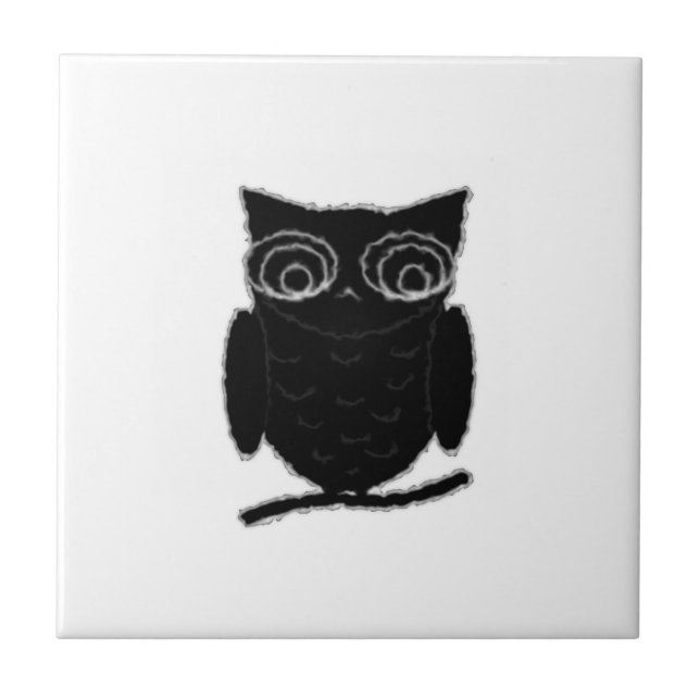 Inkblot Owl Fliese (Vorderseite)