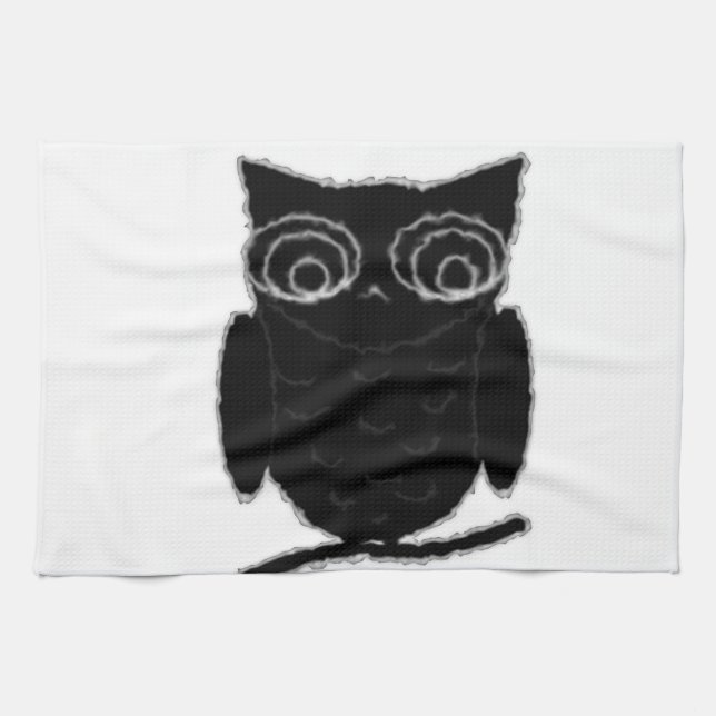 Inkblot Owl Geschirrtuch (Horizontal)
