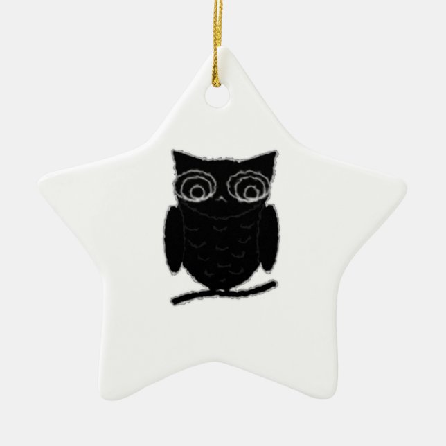 Inkblot Owl Keramikornament (Vorne)