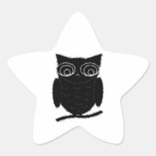 Inkblot Owl Stern-Aufkleber