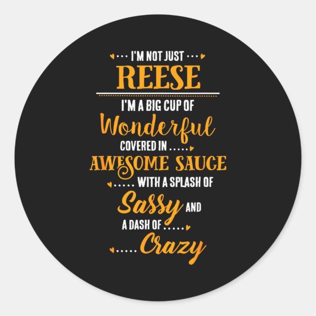 Inked Creation - Reese Big Cup Of Awesome Sy Cly C Runder Aufkleber (Vorderseite)