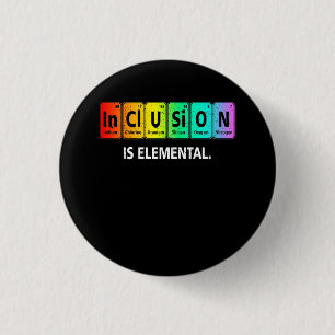 Inklusion Elemental LGBT Flag Les Gay Bi Trans Pri Button