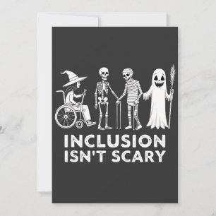 Inklusion ist nicht schrecklich Gruseliger Skelett Einladung