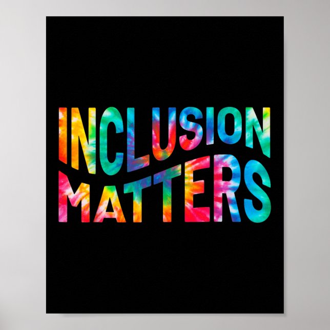Inklusion S Gefärbte Krawatte Special Bildung Teac Poster (Vorne)