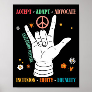 Inklusionsprobleme Autismus Bewusstseinsbildung Le Poster