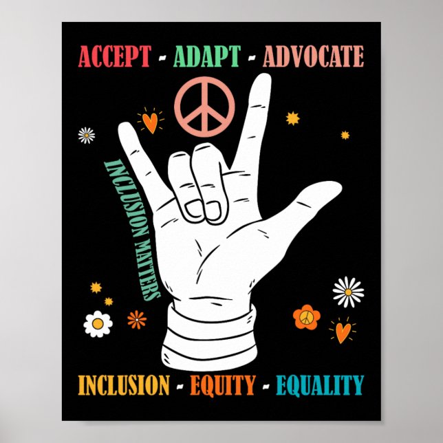 Inklusionsprobleme Autismus Bewusstseinsbildung Le Poster (Vorne)
