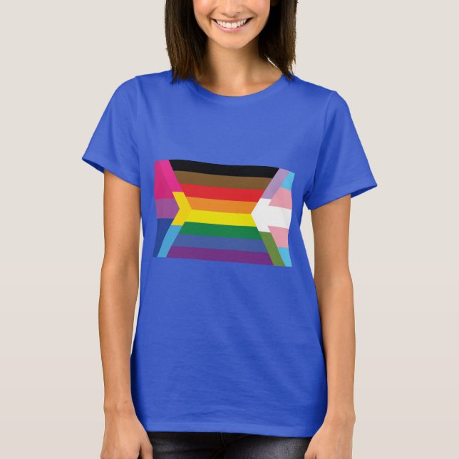 Inklusive Flag w/Bi, Pan, Trans und GQ Farben T- T-Shirt (Vorderseite)