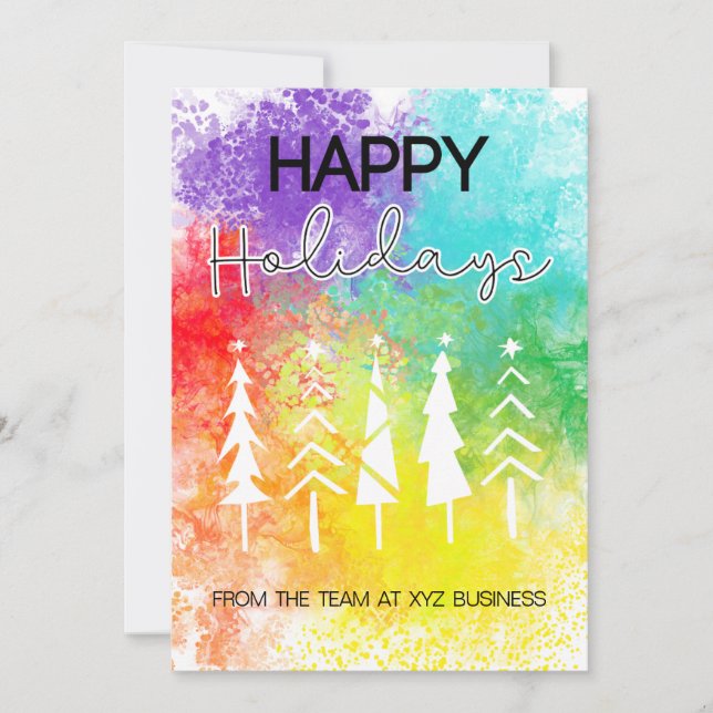 Inklusive LGBTQ Friendly Business Holiday Card Feiertagskarte (Vorderseite)