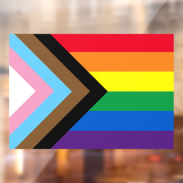 Inklusive Regenbogen Lgbtq Gay Diversity-Flagge Fensteraufkleber