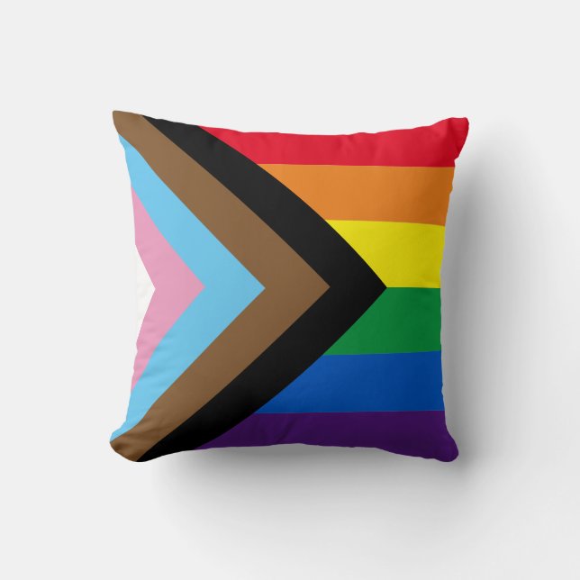 Inklusive Regenbogen Lgbtq Gay Diversity-Flagge Kissen (Vorderseite)