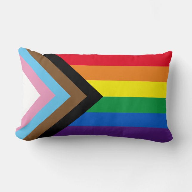 Inklusive Regenbogen Lgbtq Gay Diversity-Flagge Lendenkissen (Vorderseite)