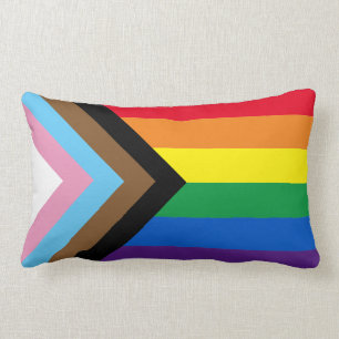 Inklusive Regenbogen Lgbtq Gay Diversity-Flagge Lendenkissen