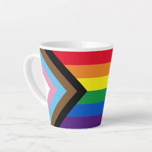 Inklusive Regenbogen Lgbtq Gay Diversity-Flagge Milchtasse