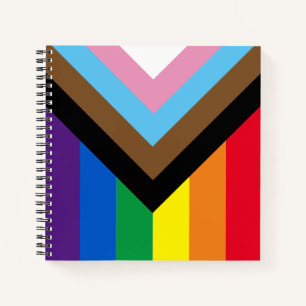 Inklusive Regenbogen Lgbtq Gay Diversity-Flagge Notizbuch