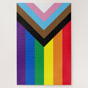 Inklusive Regenbogen Lgbtq Gay Diversity-Flagge Puzzle