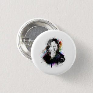 Inklusiver Pride Kamala Harris Spray Paint Button