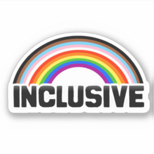 Inklusiver Pride-Regenbogen-Aufkleber Aufkleber