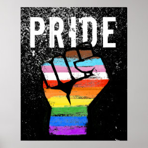 Inklusiver Progress Pride Fist Poster