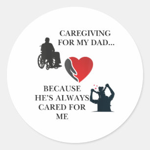 Inklusives Liebe Caregiver-Bewertung T-Shirt _1 Runder Aufkleber