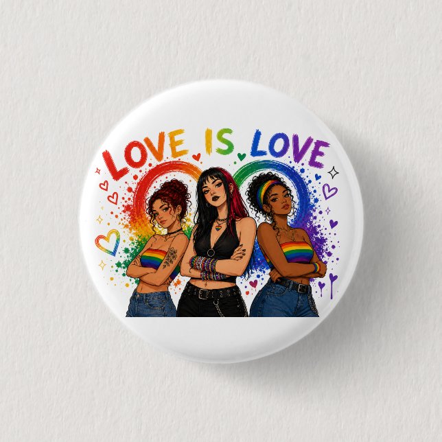 Inklusives Pride-Abzeichen Button (Vorderseite)