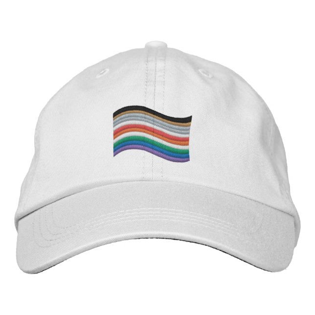 Inklusives Pride-Flag bestickt Baseball-Cap Bestickte Baseballkappe (Vorderseite)