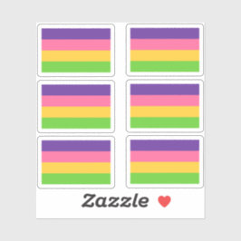 Inklusives Sapphic-Lesben-Flaggen-Sticker-Pack Aufkleber