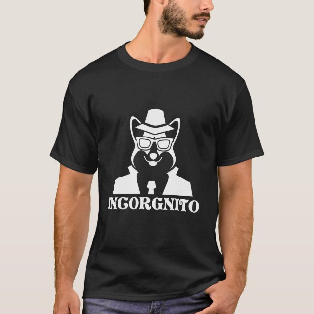 Inkognito-Corgi-Geschenk T-Shirt (Vorderseite)