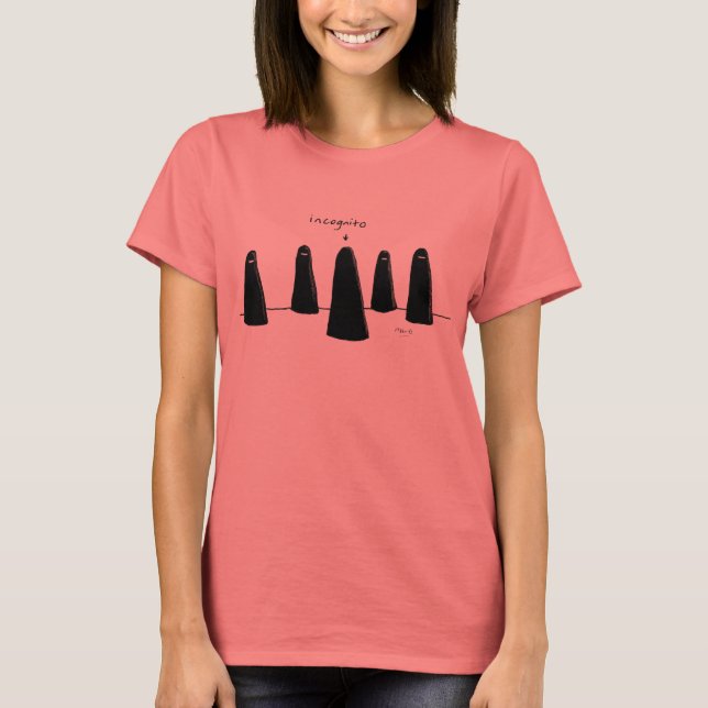 "Inkognito" T-Shirt der Frauen (Vorderseite)