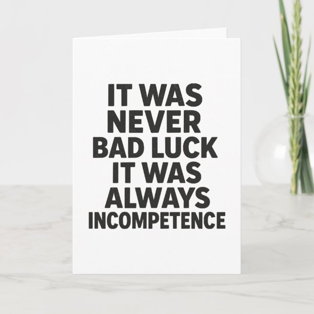 Inkompetenz Karte (Vorderseite)