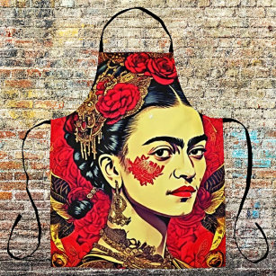 Inkpunk Elegance: Frida Kahlo Schürze