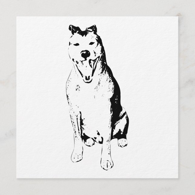 Inkstroke Lively Form Einladung (Vorderseite)