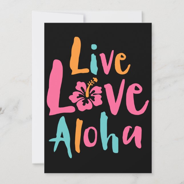 Inktastische Live-Liebe Aloha 2 Women's Hawaii T - (Vorderseite)