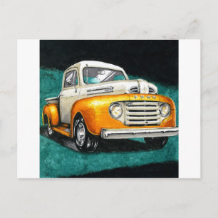 Inktober 2018 Tag 16 - Klassischer LKW aus den 195 Postkarte