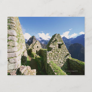 Inkubanische Ruinen in Machu Picchu in den Anden Postkarte