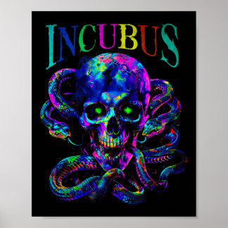 Inkubus Schädel und Schlangen Halloween-Gotik Poster
