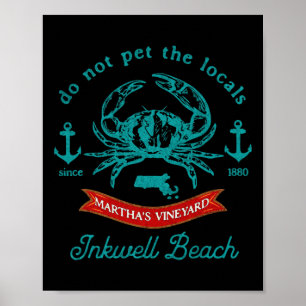 Inkwell Beach Marthas Vineyard Krabben Urlaub Ande Poster