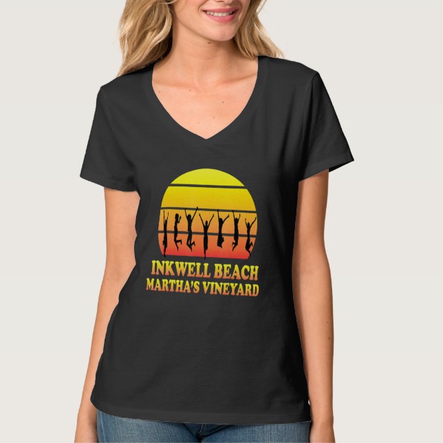 Inkwell Beach Oak Bluffs Marthas Vineyard Ma T-Shirt (Vorderseite)