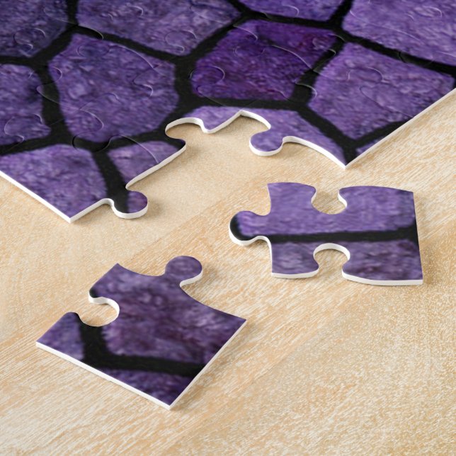 Inkwell Blue Cobbled Patchwork Terrazo Muster Puzzle (Seite)