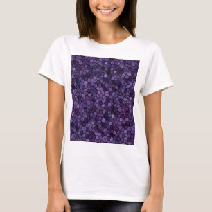 Inkwell Blue Cobbled Patchwork Terrazo Muster T-Shirt