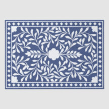 Inky Blue 2 Traditionelle Knochenintarsien-Decoupa