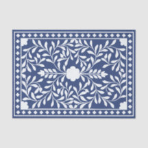 Inky Blue 2 Traditionelle Knochenintarsien-Decoupa