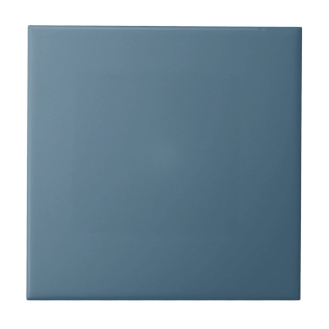 Inky Blue Solid Color Fliese (Vorderseite)