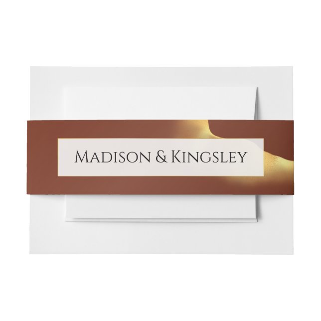 Inky Earthtone Red Abstrakte Phantastische Fab-Hoc Einladungsbanderole (Vorderseite Beispiel)